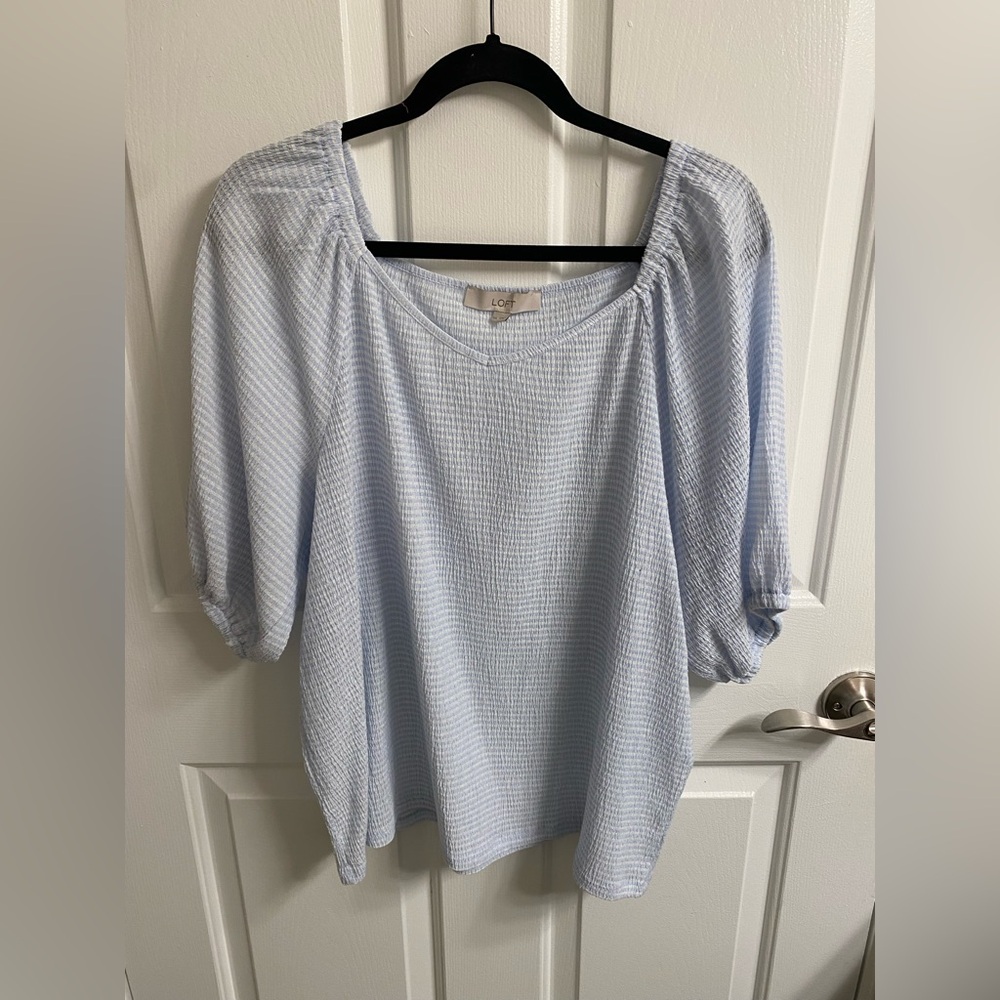 Striped Crepe Loft Top